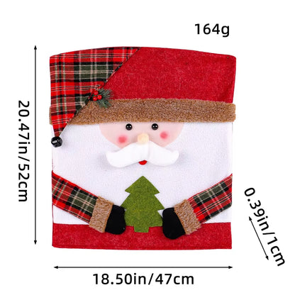 1/2/4/6/8Pcs Christmas Dining Chair Back Cover Xmas Gifts Kitchen Chair Slipcover Christmas Chair Decoration Cover Home Party