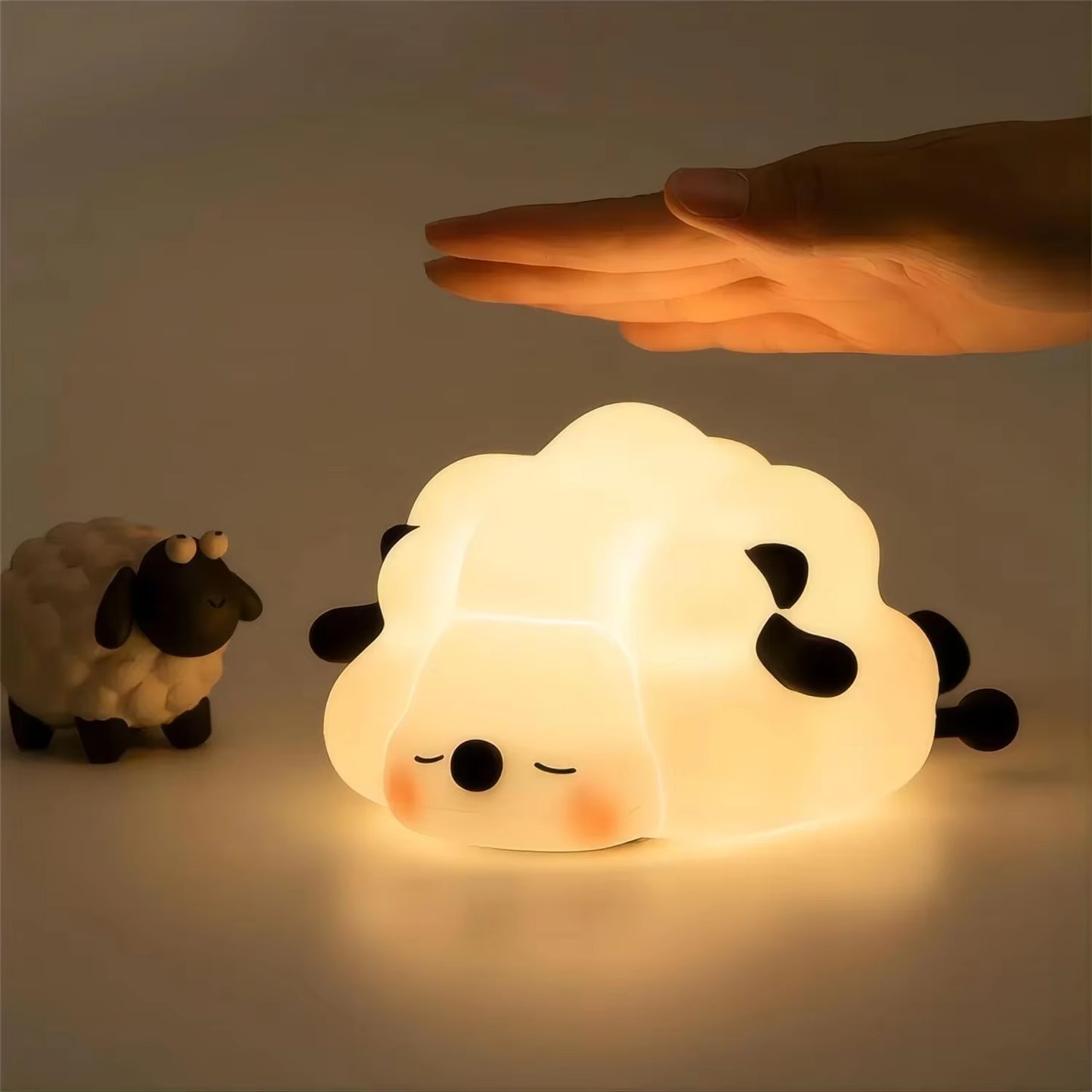 LED Night Light Cute Panda Sheep Rabbit Touch Silicone Nightlights USB Rechargeable for Bedroom Decoration Kids Birthday Gift