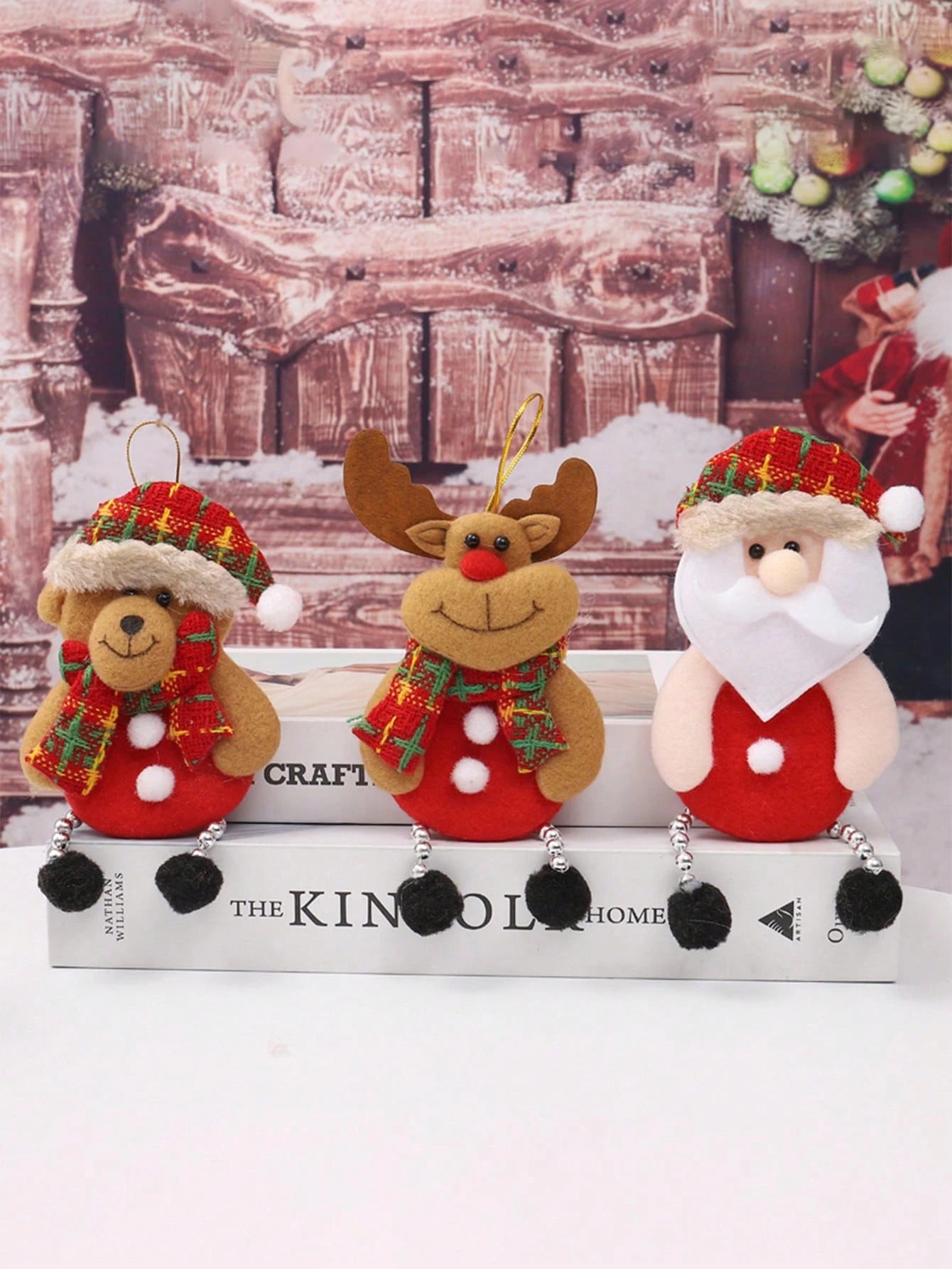 4Pcs Christmas Fabric Pendant, Christmas Doll Hanging Decoration, Christmas Tree Ornaments, Christmas Party Decoration